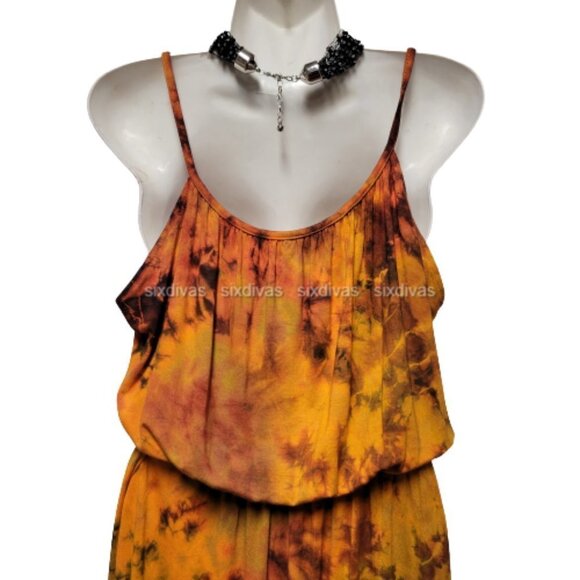 TIE Dye Spaghetti Strap Maxi One Size - Picture 6 of 13